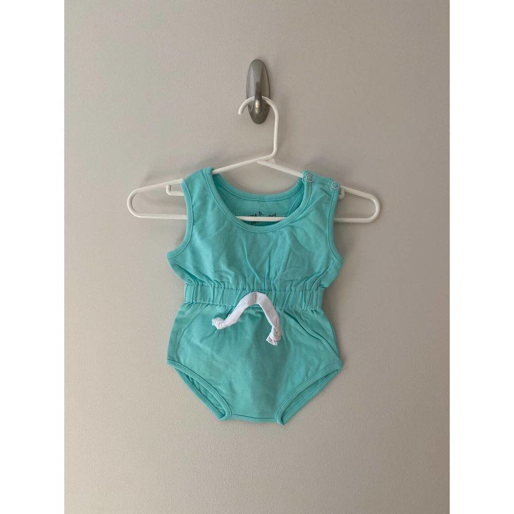 J&j Mint Sleeveless Romper (0-6m) NWT